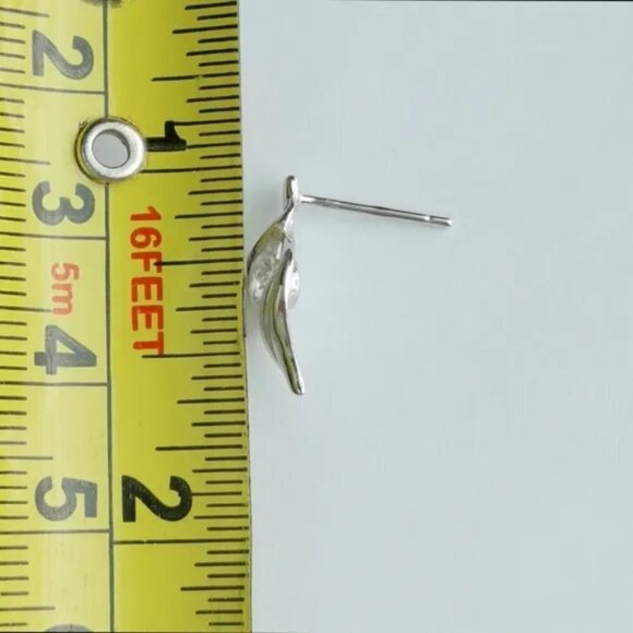 New Sterling silver cz stud earrings - Picture 4 of 6